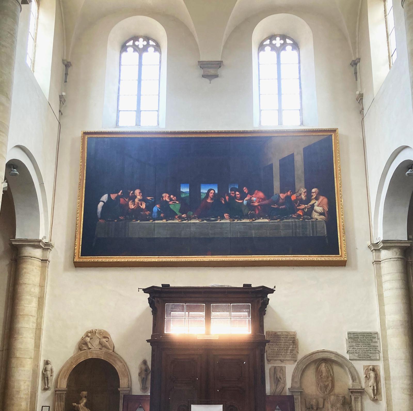 Painting above entrance